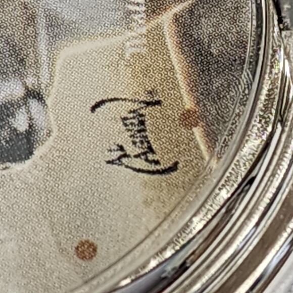 Al Agnew White Tailed Deer Pocket Watch Quartz Movement Silver Tone Case Chain - Picture 15 of 16